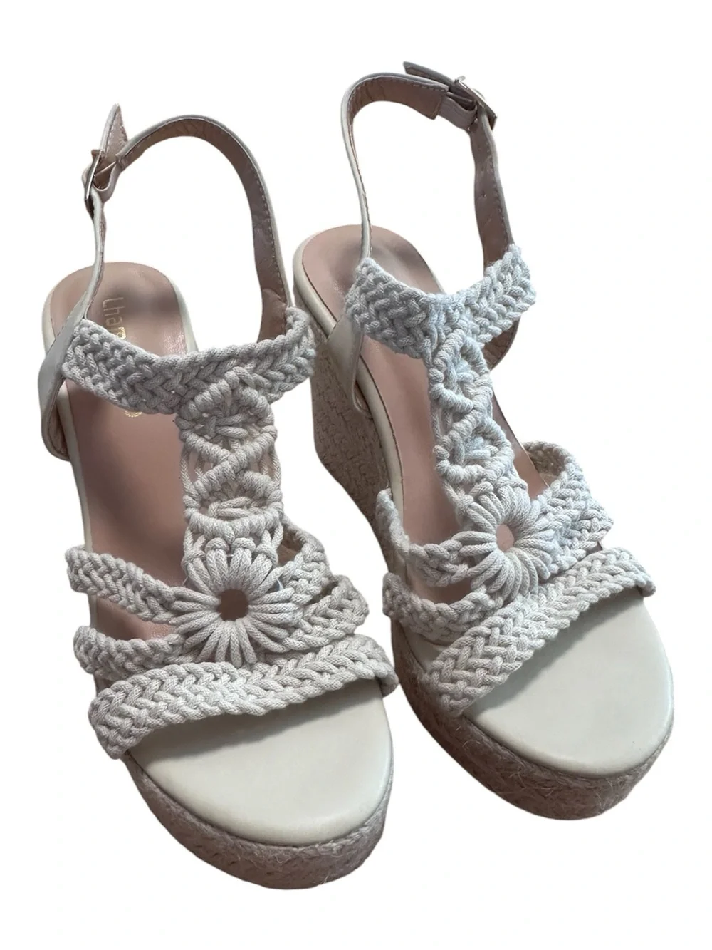 Lhamo Latso Boho Macrame wedge espadrille sandals women’s 6